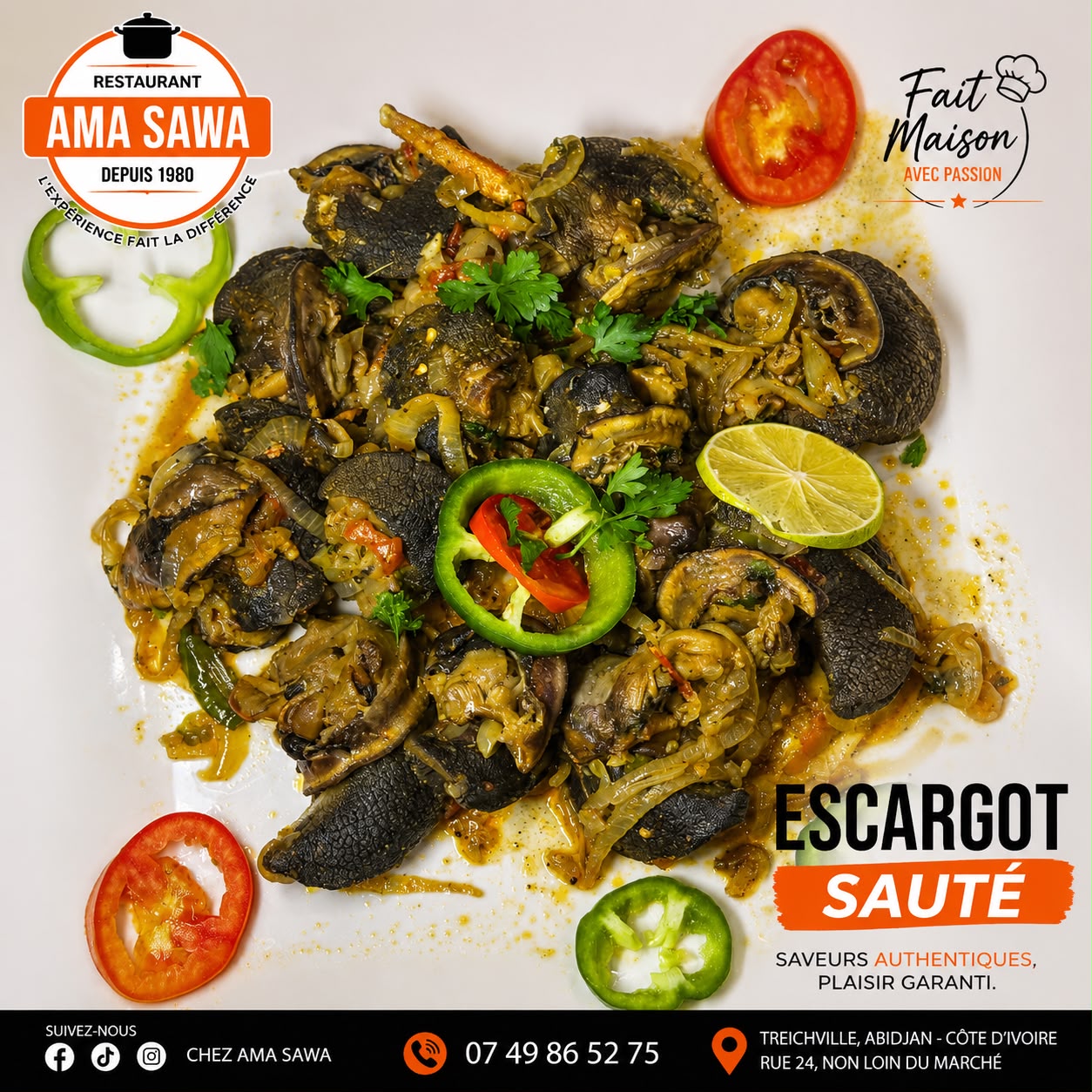 🐌 Escargots sautés, tendres et savoureux, préparés avec des oignons, des épices et des herbes fraîches. Une recette généreuse aux saveurs authentiques, faite maison avec passion ! 😋🔥